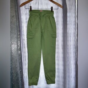 Girls Green Cargo Pants